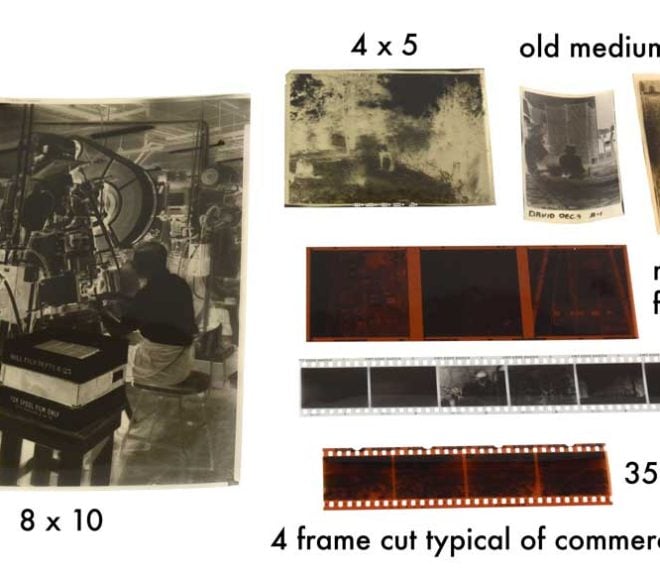 Different negative formats from the 20th century