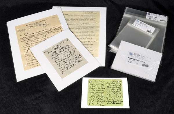 preserving old letters, archival, acid-free, genealogy