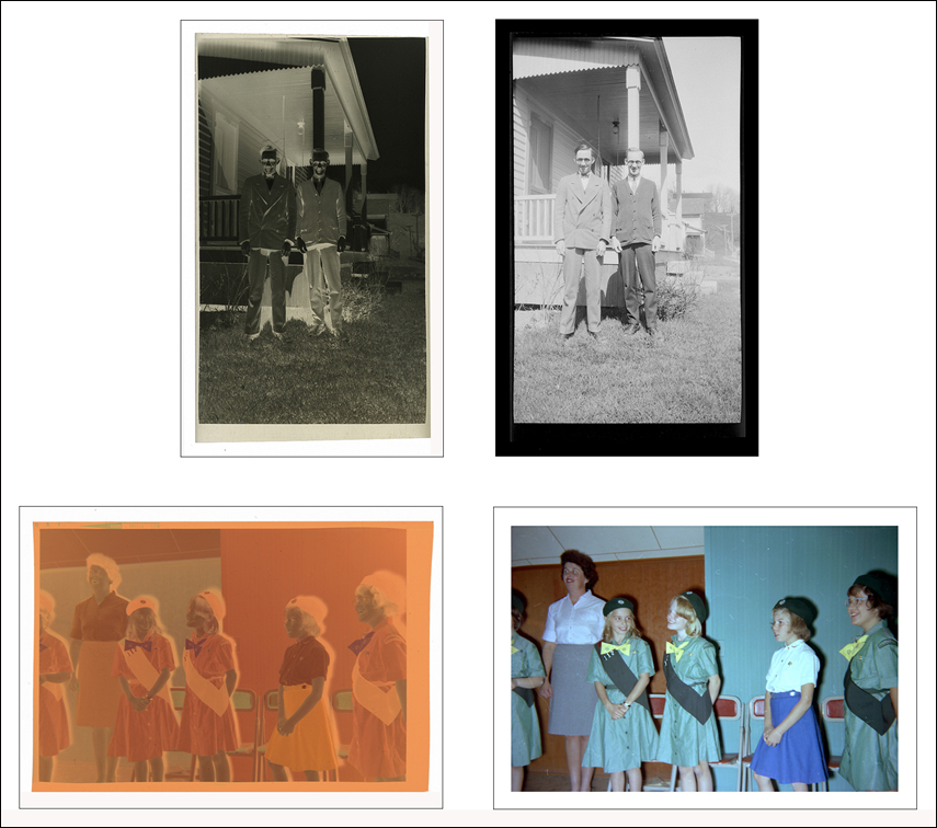 Scanned negatives can be easily inverted to positives