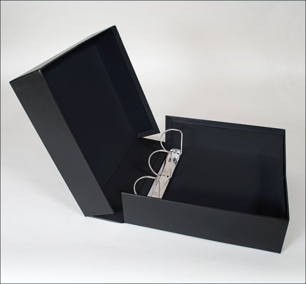 ringfolio binder box, archival 3-ring binder