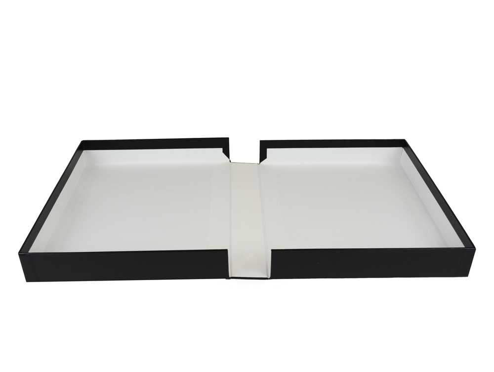 Onyx Portfolio archival storage box, 2’’ deep, designed for protecting artwork, photographs, and documents, with a sleek, durable design. 