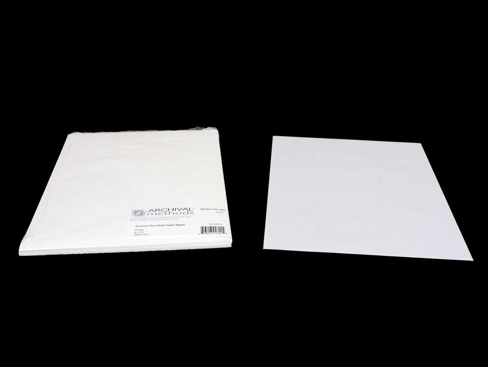 Acid-free Archival Thin Paper for photo storage, offers lightweight, durable protection without bulk, ensuring long-lasting preservation. 