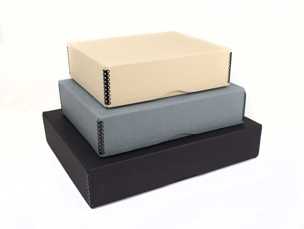 Print File Tan Drop-Front Metal Edge Archival Box 22.5x28.5x3