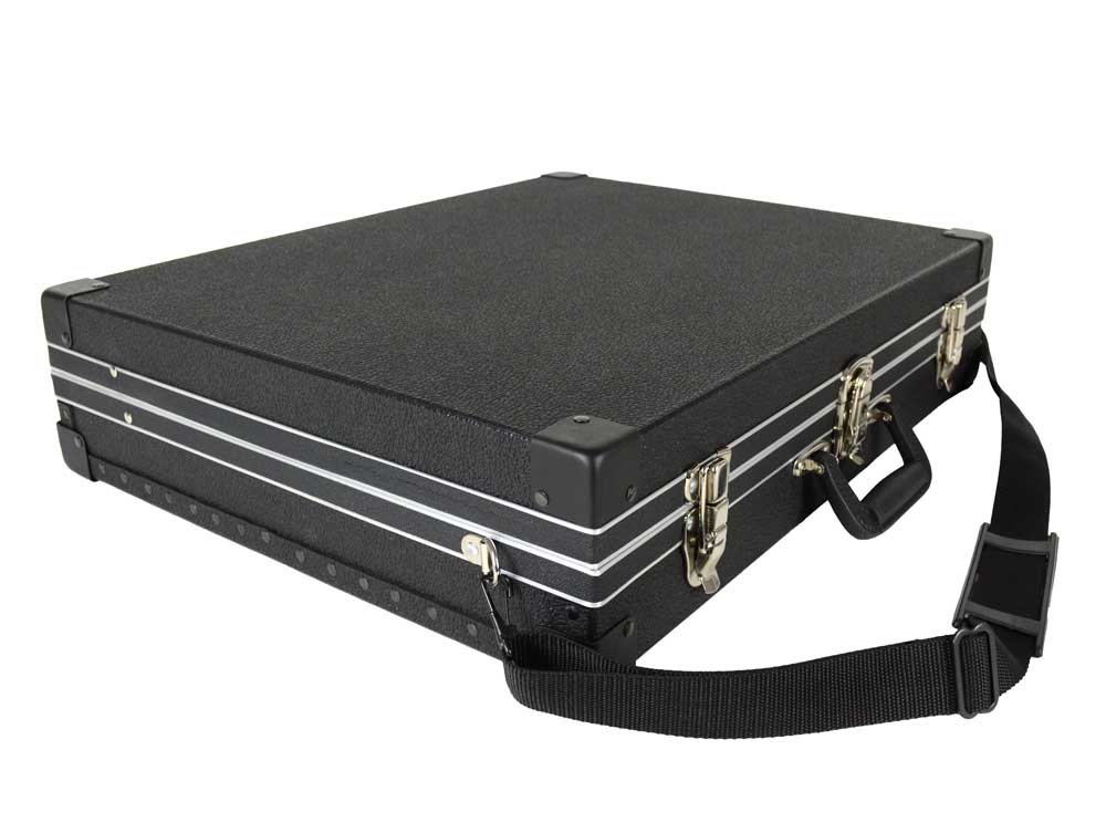 Art Carry Case with durable construction, handle, and removable shoulder strap for safely transporting and protecting valuable artwork 