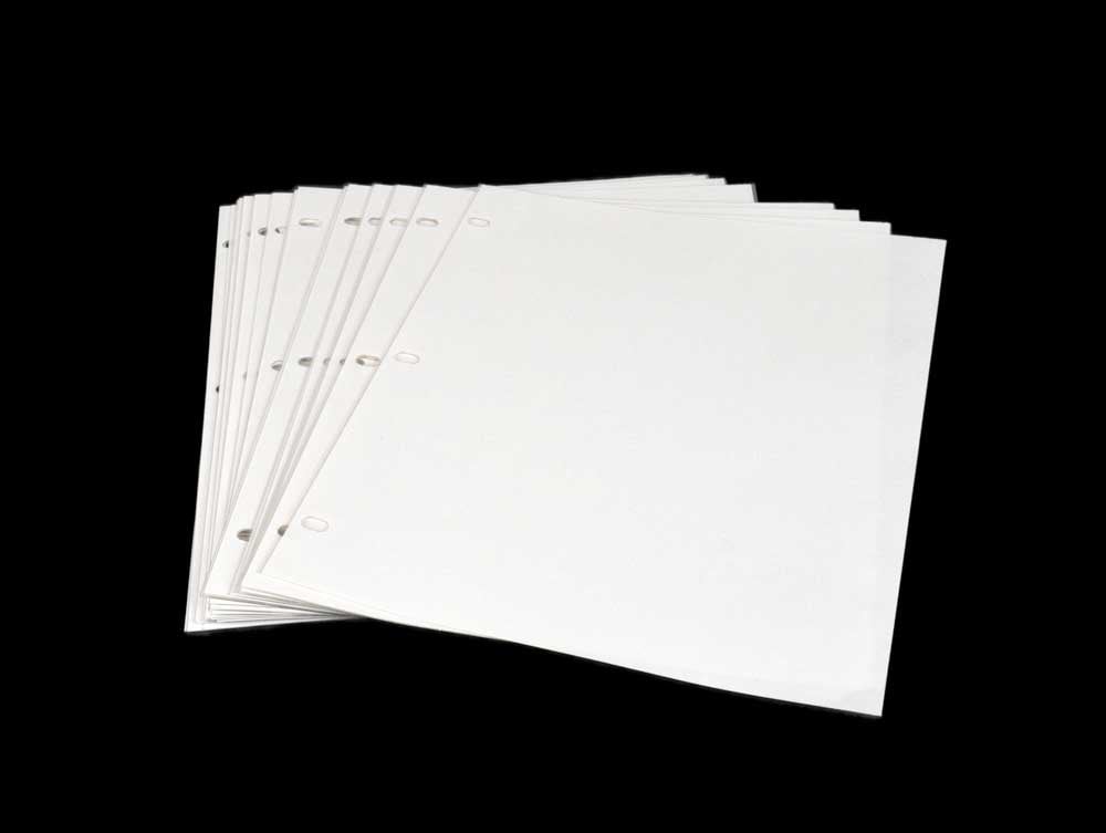 3-Ring Page Protectors are made from polyester with acid-free paper and are designed to fit binders and safeguard photos and documents from damage.