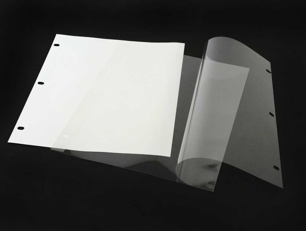 3-Ring Page Protectors are made from polyester with acid-free paper and are designed to fit binders and safeguard photos and documents from damage.