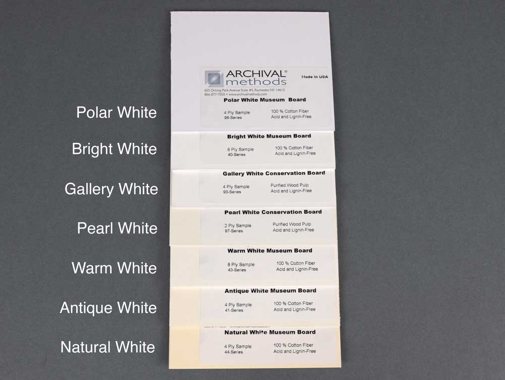 Archival Methods 2-Ply Pearl White Conservation Mat Board, 8.5 x 11