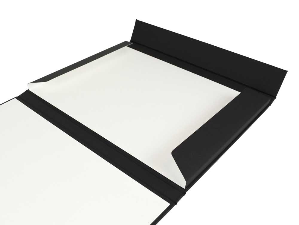 Digital Print Folios are made from archival materials designed to securely preserve and present artwork, holding 36-48 unmounted prints. 