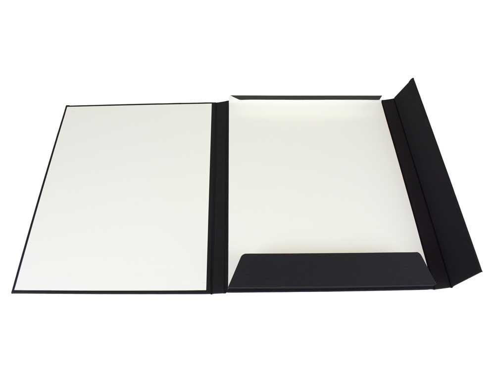 Digital Print Folios are made from archival materials designed to securely preserve and present artwork, holding 36-48 unmounted prints. 