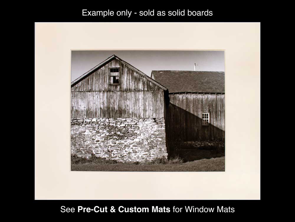Window mat using 4-Ply Museum Board to mat a photograph. This 100% cotton, acid-free board ensures archival protection for artwork and photos.