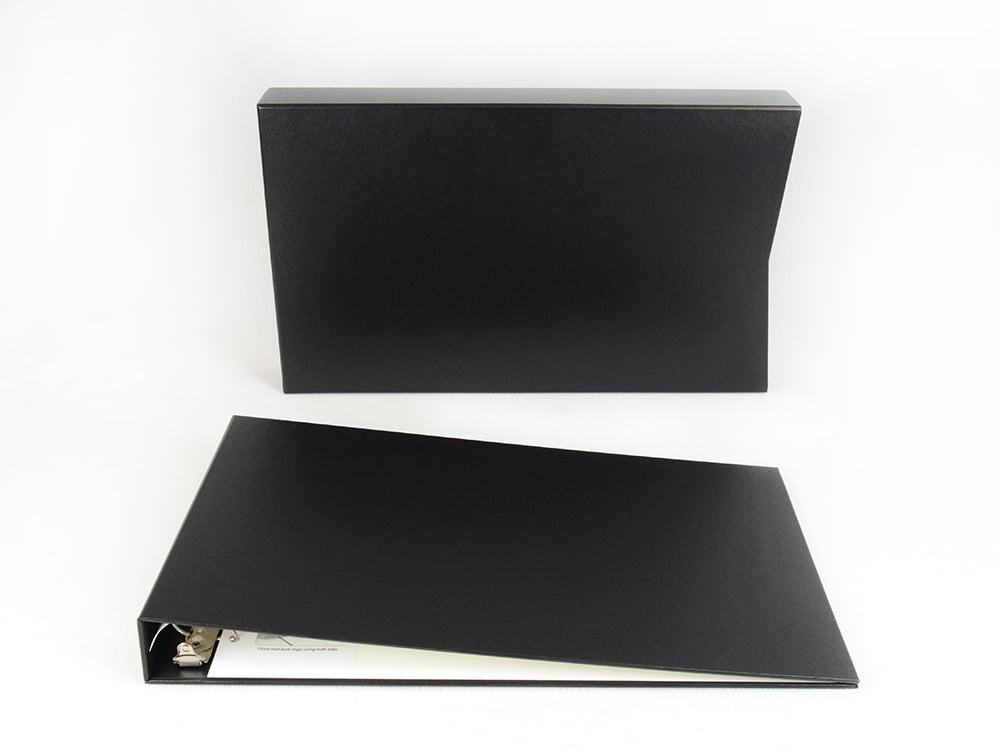 11 x 17 Black Binder & slipcase 1-1/2 D-Ring Archival Methods