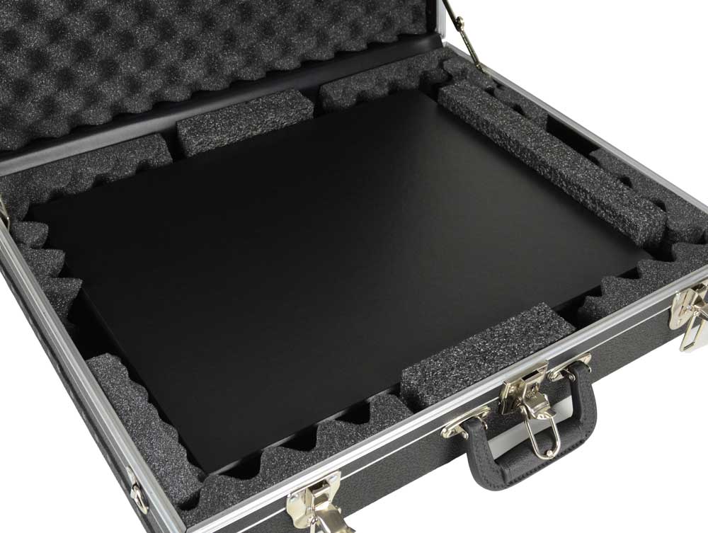 Durable Art Carry Case with 14 x 18 2-inch Onyx Portfolio Box and foam spacers