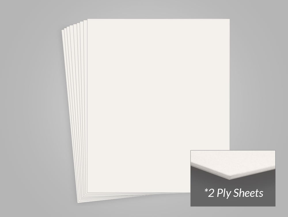 Archival Methods 2-Ply Pearl White Conservation Mat Board, 8.5 x 11