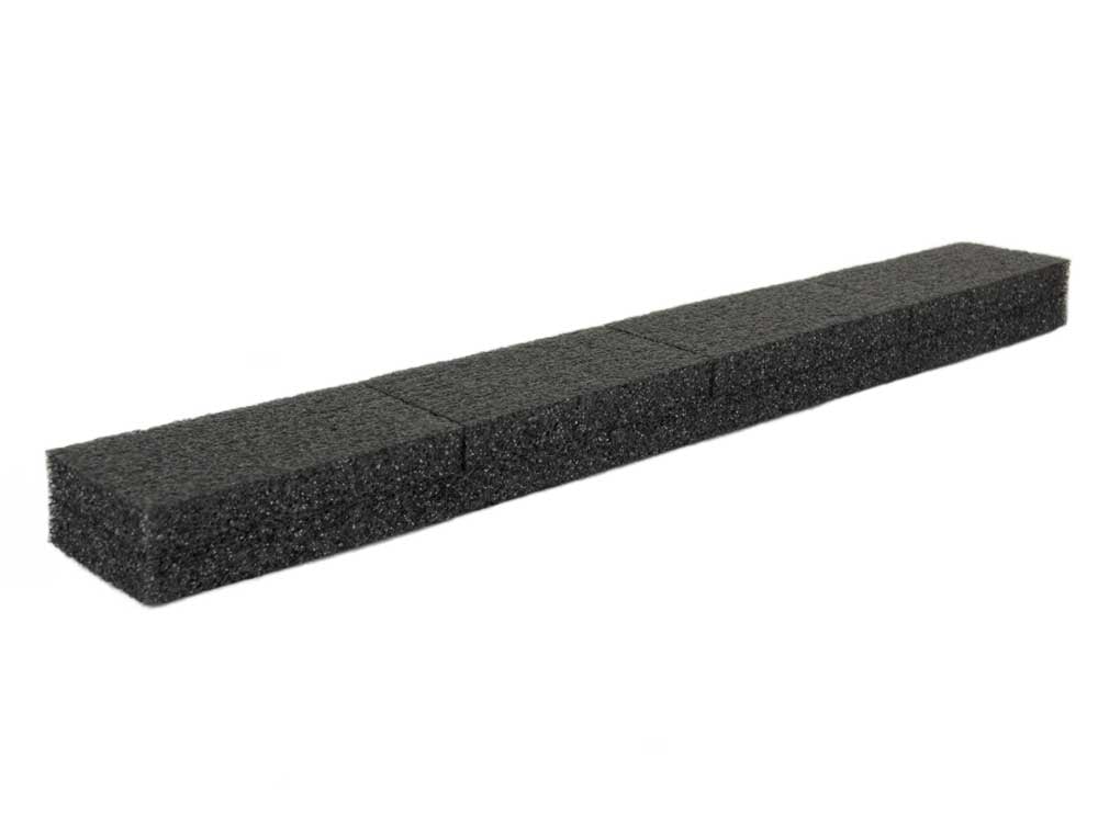 Art Carry Case comes with a strip of four uncut foam blocks for adjusting interior size of case