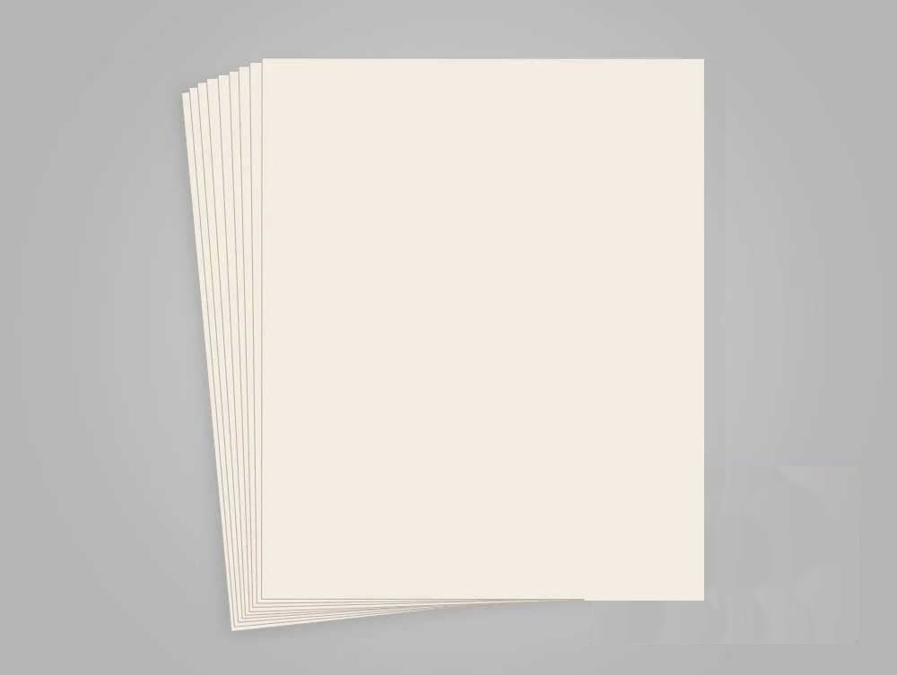 Antique White 2-Ply Museum Board, 100% cotton and acid-free, provides archival protection for artwork and photos, meeting conservation standards.