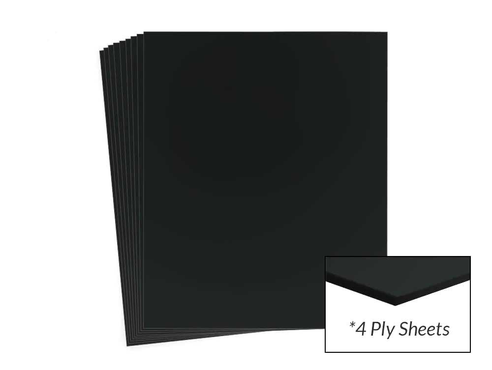 Black 4-Ply Museum Board, 100% cotton and acid-free, provides archival protection for artwork and photos, meeting conservation standards.
