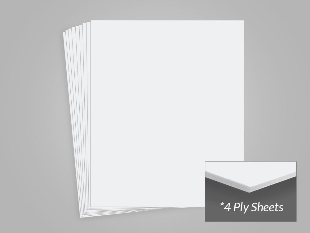 Conservation Board, acid-free and buffered with calcium carbonate, provides archival protection for artwork and photos.