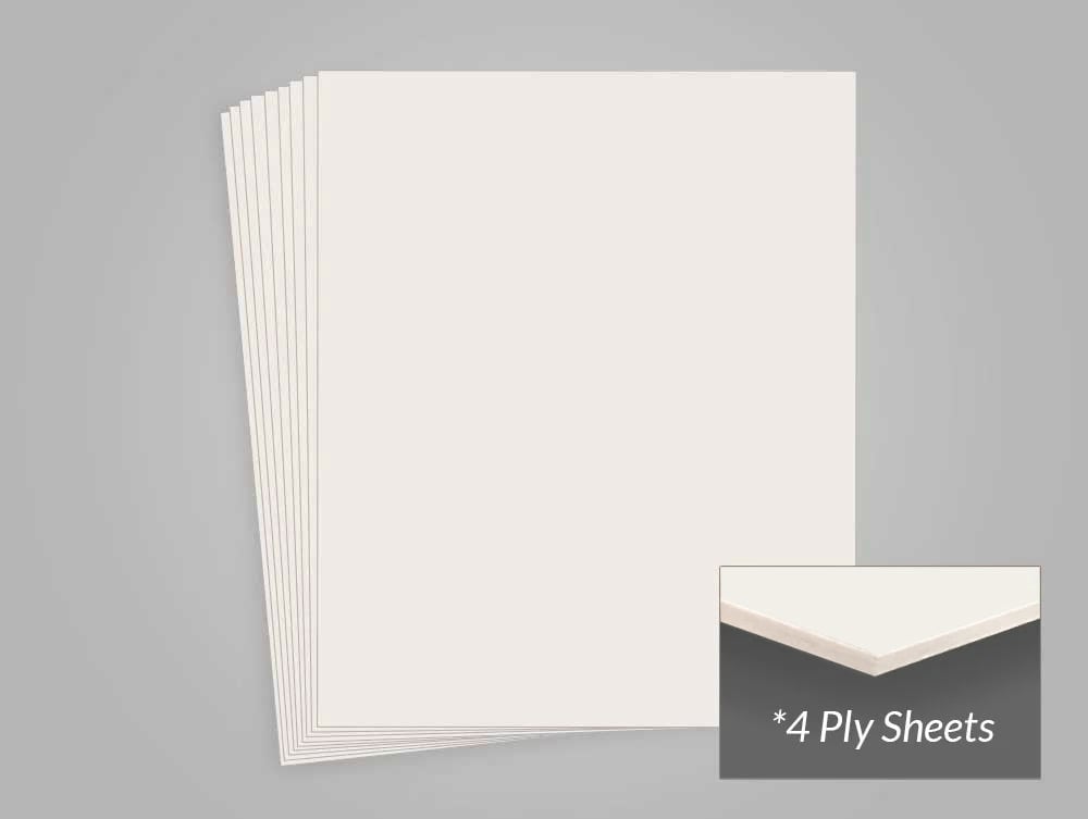 Warm White 4-Ply Museum Board, 100% cotton and acid-free, provides archival protection for artwork and photos, meeting conservation standards