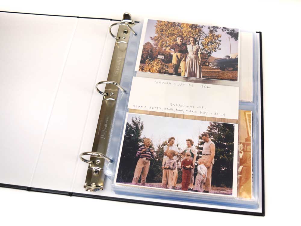 Album for 200 historical postcards, with 50 bound clear pocket sheets