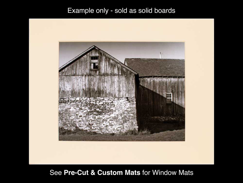 Window mat using 4-Ply Museum Board to mat a photograph. This 100% cotton, acid-free board ensures archival protection for artwork and photos.