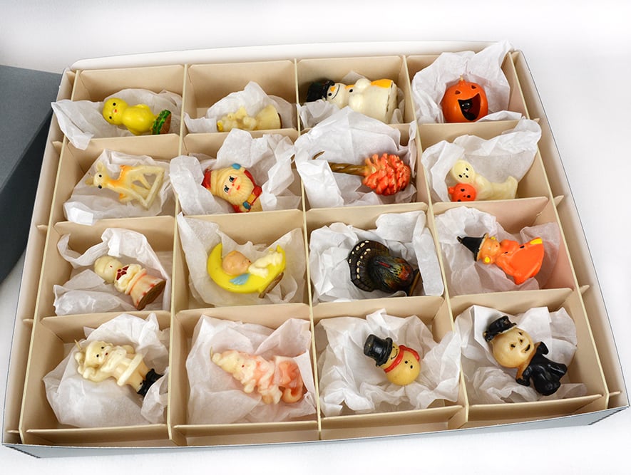 Archival Object Storage Kit with an acid-free box and dividers for preserving collectibles, heirlooms organized in compartments.