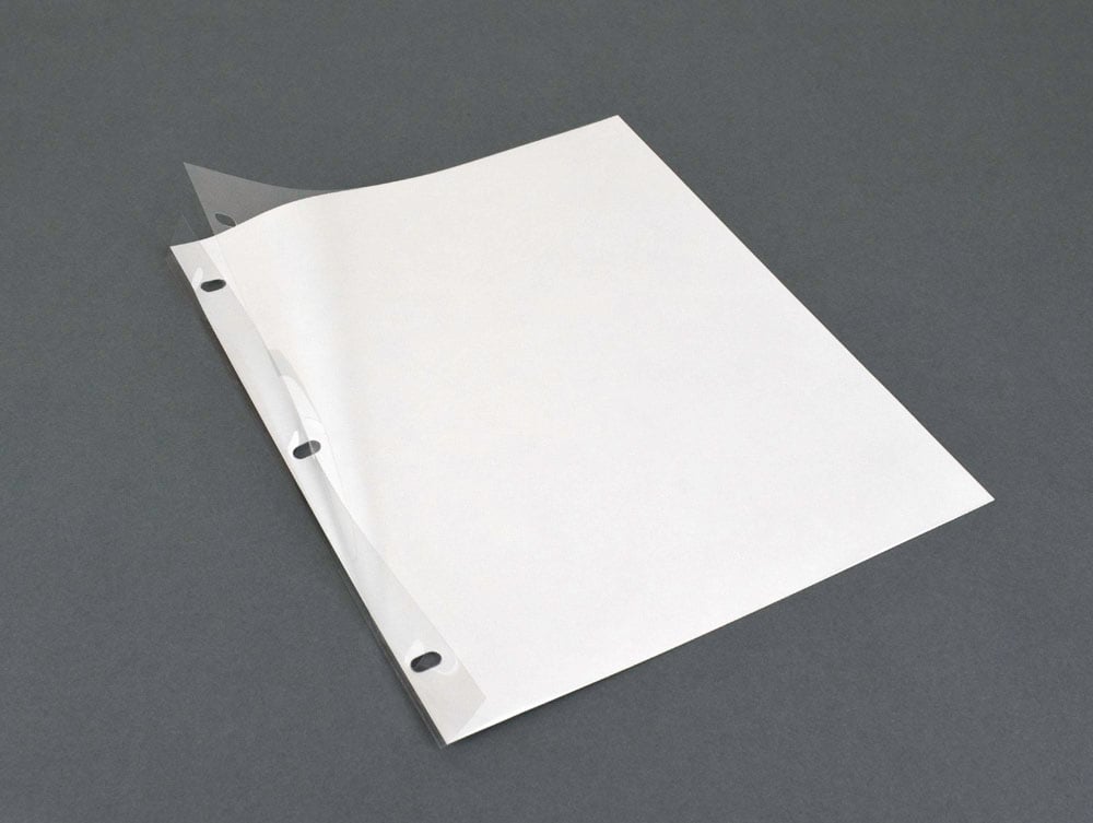 White Archival Methods 10x11 Archival 3-Hole Mounting Pages for 3-Ring Binders & Albums 25 Pack 10 Point Acid Free Cardstock 