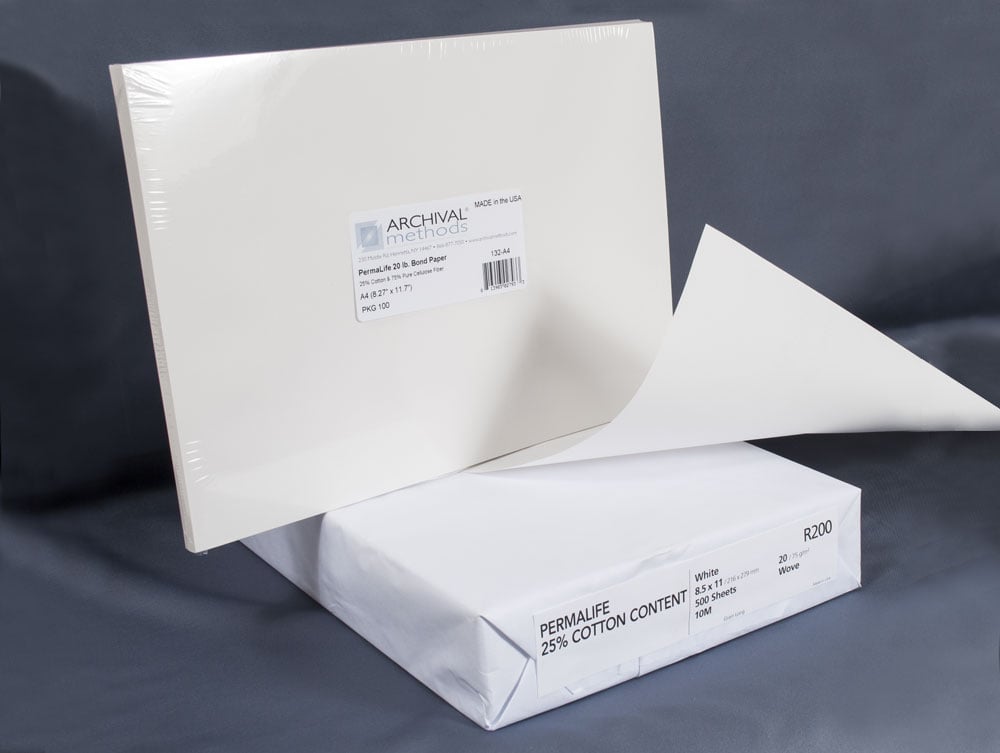 A4 90gsm Acid Free Archival White Paper 200 Year Guarantee