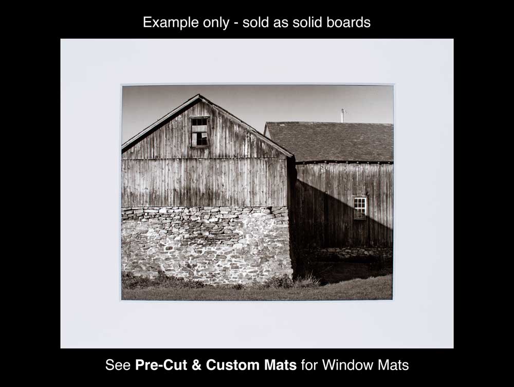Window mat using 4-Ply Museum Board to mat a photograph. This 100% cotton, acid-free board ensures archival protection for artwork and photos.