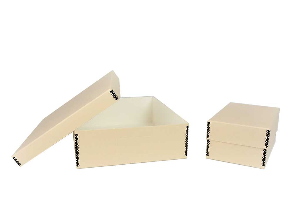Archival Box | Stationery Box | Acid Free Storage | Black, Navy, White |  Paper | Gold Engraved Name Included