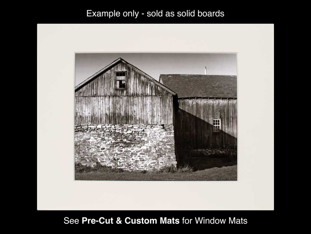 Window mat using 8-Ply Museum Board to mat a photograph. This 100% cotton, acid-free board ensures archival protection for artwork and photos.