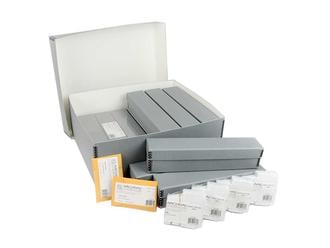 35mm Slide Storage Kit 2400 with acid-free boxes, slide trays, and dividers for safe organization and preservation of slides.