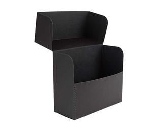 Letter sizes acid-free document storage boxes in black to preserve photos, records, and documents against deterioration. 