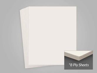 Warm White 8-Ply Museum Board, 100% cotton and acid-free, provides archival protection for artwork and photos, meeting conservation standards.