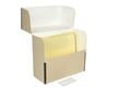 Archival Document Storage Kit with a tan letter-size document box and 50 acid-free third-cut file folders for long-term preservation. thumbnail