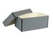Gray archival Short Top Boxes made from acid-free materials with white interiors, designed for long-term photo and document storage. thumbnail