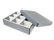 Archival Object Storage Kit with an acid-free box and dividers for preserving collectibles, heirlooms organized in compartments. thumbnail
