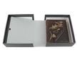 Rare Book Box with Cradle for fragile books, featuring a spine-supporting cradle holding a book in a durable archival storage box. thumbnail