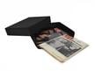 Black Archival Newspaper & Magazine Storage Kit with acid-free storage box, polyethylene bags, and for long-term preservation. thumbnail