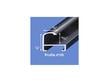 Pre-Cut Profile 105 aluminum picture frames in Anodic Glossy Black and Matte Black, available in multiple sizes for easy assembly and display. thumbnail