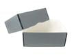 Gray archival storage boxes made from acid-free materials with white interior, designed for safe, long-term photo and document storage. thumbnail