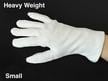 White cotton inspection gloves protect photographs and artifacts from oils and fingerprints during handling and archival care.  thumbnail