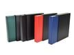 Legal size archival 3-ring binder in black, red, blue, and green with a black slipcase is designed to protect photos and documents. thumbnail