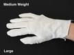 White cotton inspection gloves protect photographs and artifacts from oils and fingerprints during handling and archival care.  thumbnail