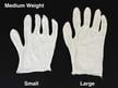 White cotton inspection gloves protect photographs and artifacts from oils and fingerprints during handling and archival care.  thumbnail