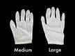 Nylon Lintless inspection gloves protecting documents and artifacts from fingerprints, ideal for delicate handling and archival care.  thumbnail