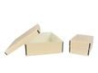 Two tan archival Short Top Boxes made from acid-free materials with white interiors, designed for long-term photo and document storage. thumbnail