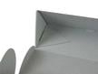 Showing a close-up of Triangular Roll Storage box corner assembled made of acid-free corrugated.  thumbnail