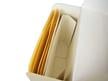 A few file folders are kept upright in a letter-size document box with acid-free spacers. thumbnail